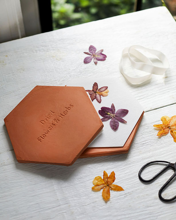 Terracotta Flower Herb Press