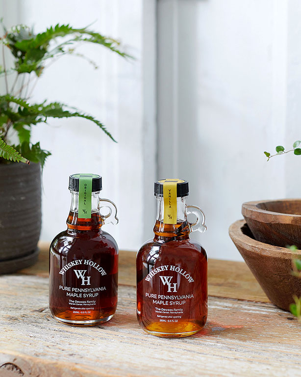 Whiskey Hollow Pure Pennsylvania Original and Vanilla Maple Syrup Duo