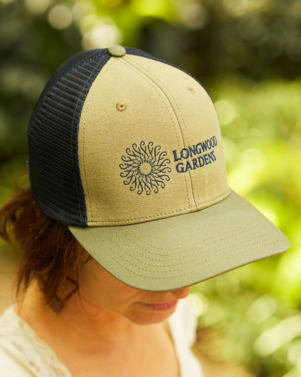 Longwood Gardens Rosette Medallion Trucker Cap