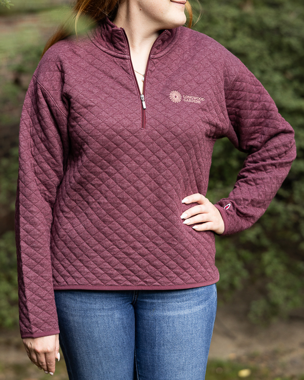 Quarter Zip Quilted Pullover - Longwood Gardens