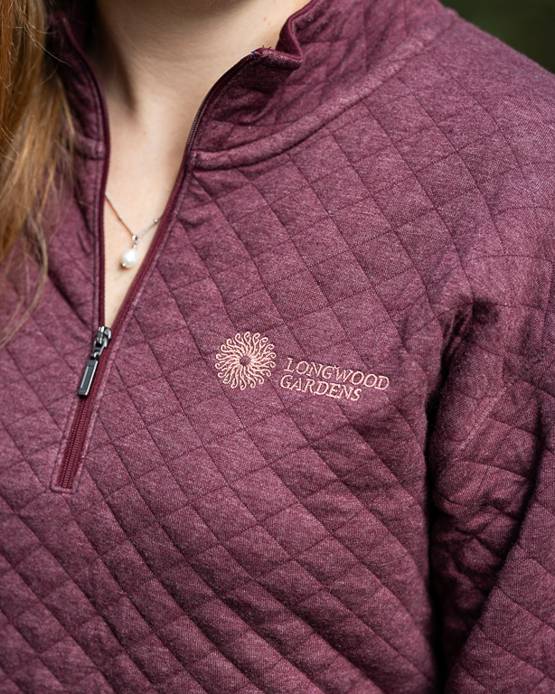 Quarter Zip Quilted Pullover - Longwood Gardens